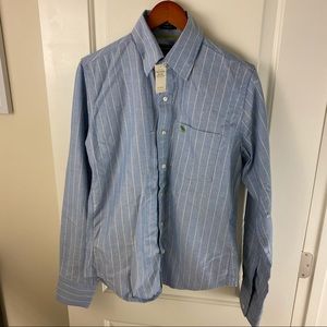 NWT Collared Shirt Abercrombie and Fitch M Blue